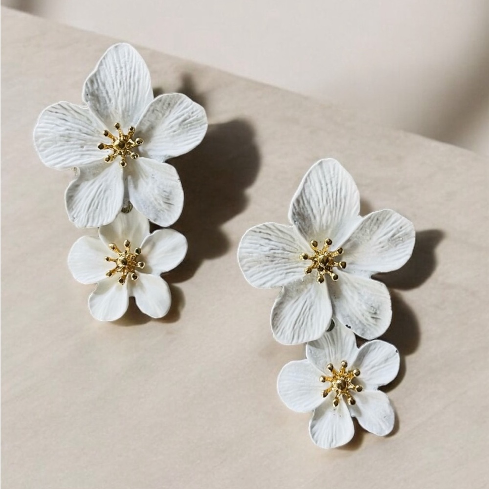 Anthro Blossom Earrings in Narcissus